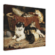 Bonne Mere a cat and her kittens by Charles van der Eycken