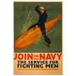 Join the Navy, the service for fighting men vintage poster reproduction