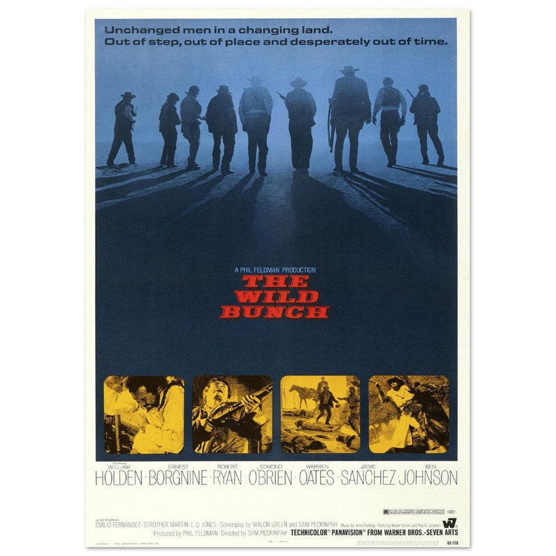 The Wild Bunch by Sam Peckinpah movie poster.