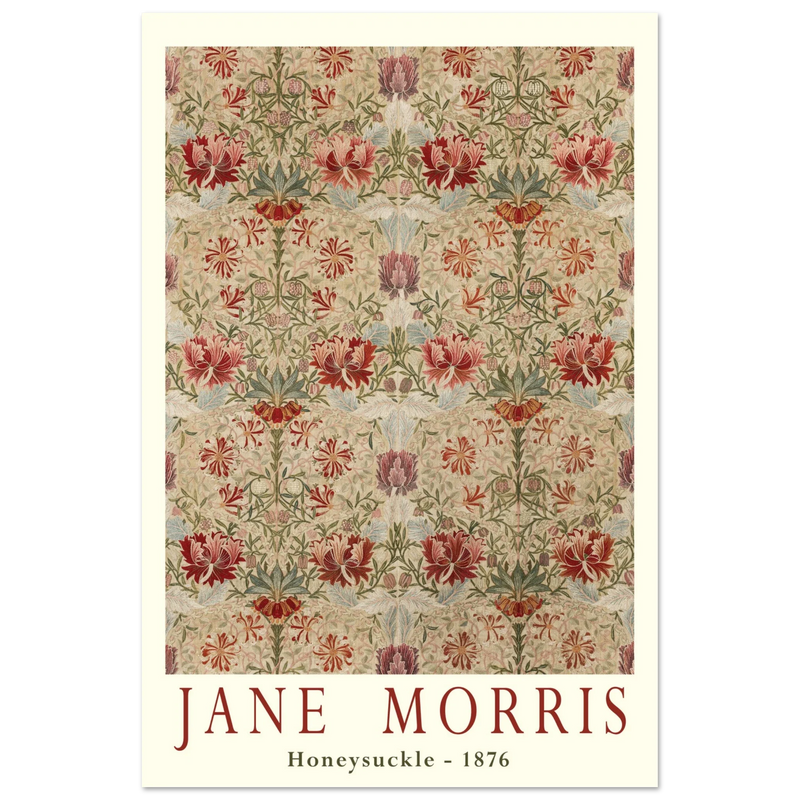 Jane Morris Honeysuckle embroidery.