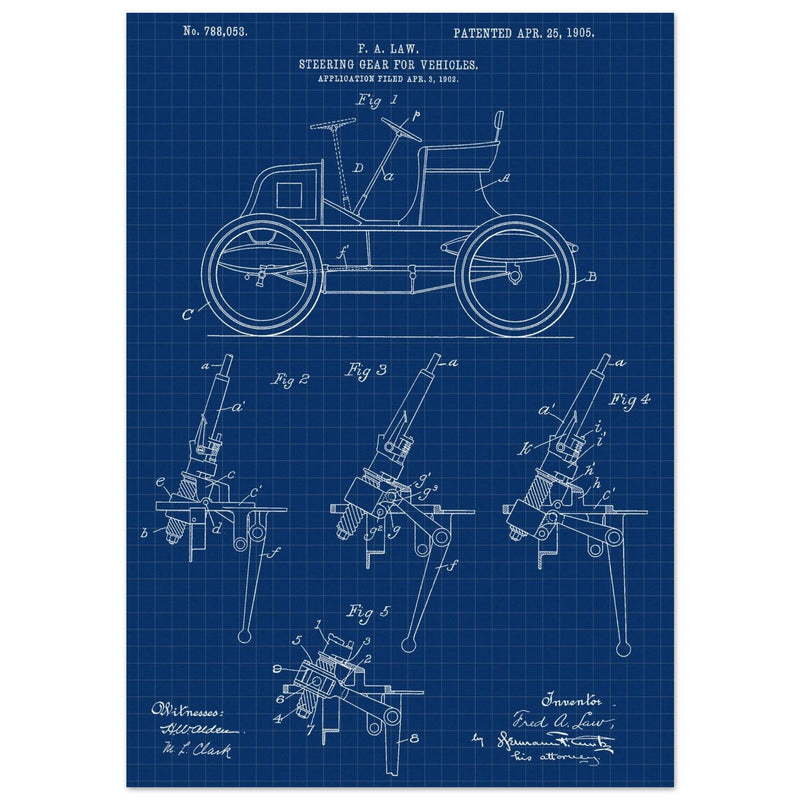 Steering Gear for vehicles patent illustration.