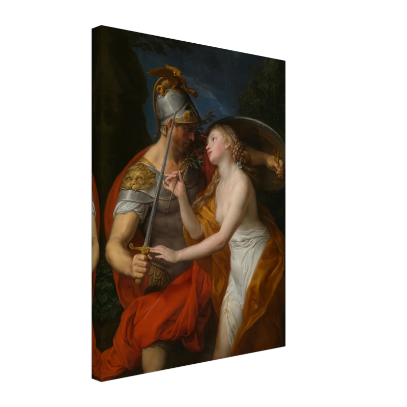 Canvas Allegory of Peace and War by Pompeo Girolamo Batoni 1776. Greek Roman mythology