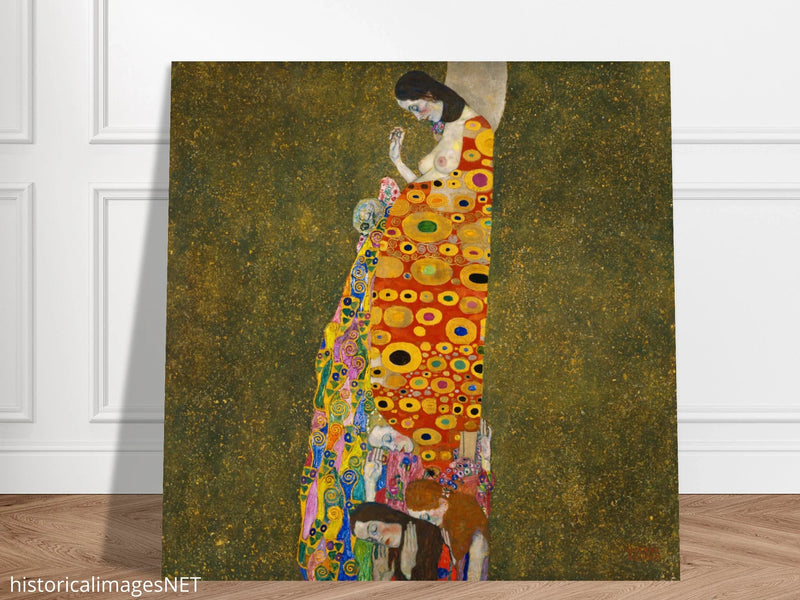 Gustav Klimt Hope II pregnant woman painting.