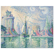 Paul Signac Les tours vertes, la Rochelle. The green towers, La Rochelle. painting.