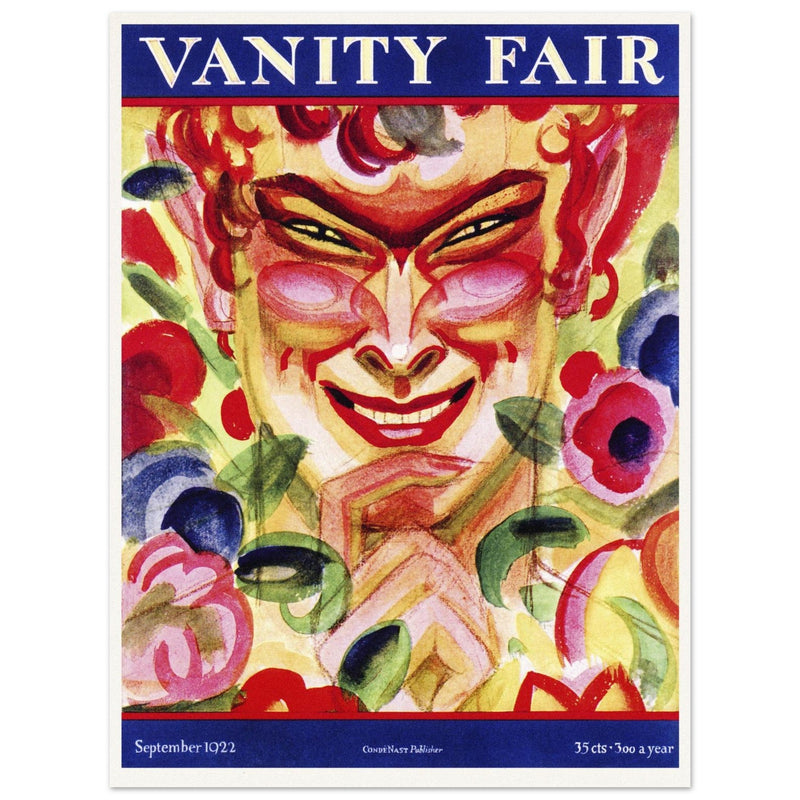 Vanity Fair cover 1922 . Satyr portrait.