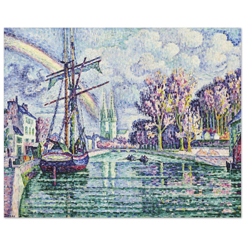 Paul Signac Quimper Quai de l'Odet, Quimper Odet Embankment painting