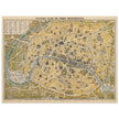 Paris city vintage map of 1922 by L Guilmin