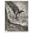 Don Quixote illustration by Gustave Dore. Fight with the wind mills .