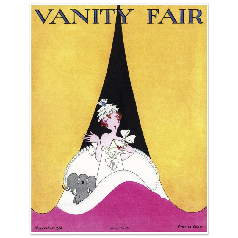 Vanity Fair vintage illustration cover by Anne Harriet Fish. Love letters.