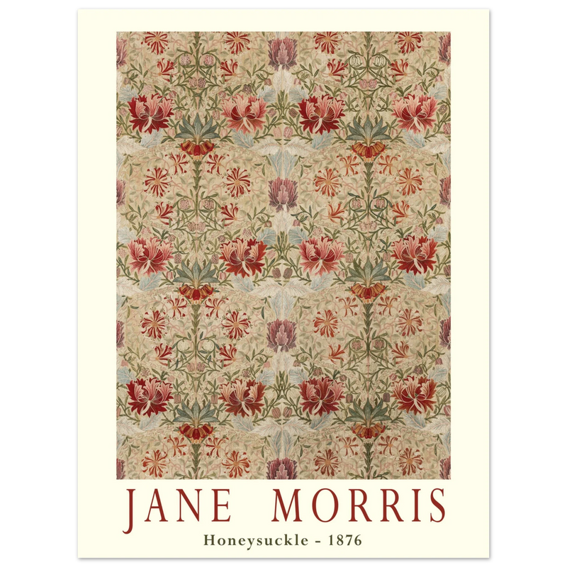 Jane Morris Honeysuckle embroidery.