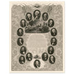 The Declaration of Independence and portraits of the United States  presidents. Walla rt decor