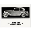 Adler Trumpf Junior Cabrio limousine car vintage print reproduction.