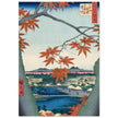 Maple Trees at Mama, Tekona Shrine and Tsugi Bridge by Utagawa Hiroshige