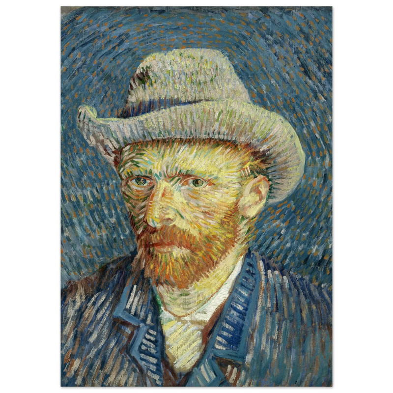 Self-portrait with grey felt hat by Vincent Van Gogh