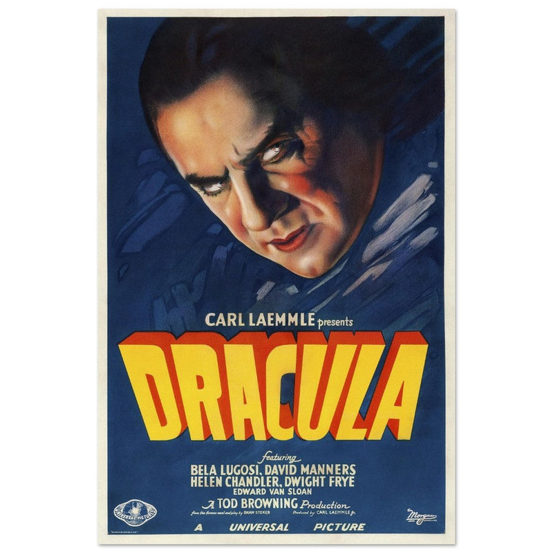 Dracula movie poster. Bela Lugosi vampire film .