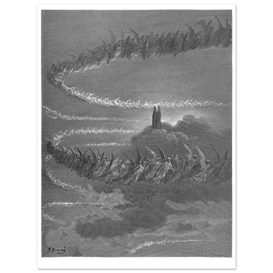 Gustave Dore illustration for The Divine Comedy by Dante Alighieri.  Paradise.