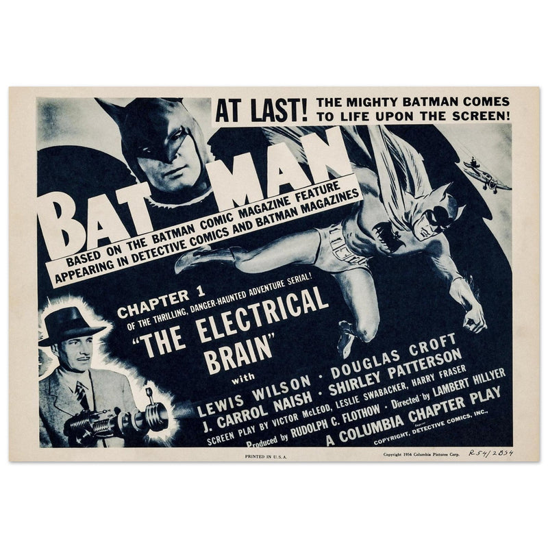 The Batman 1954 vintage movie poster .