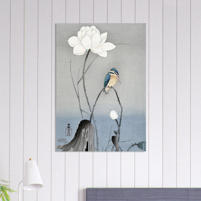 Kingfisher with Lotus Flower by Ohara Koson, ,