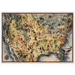 United States of America vintage old map by Miguel Covarrubias.