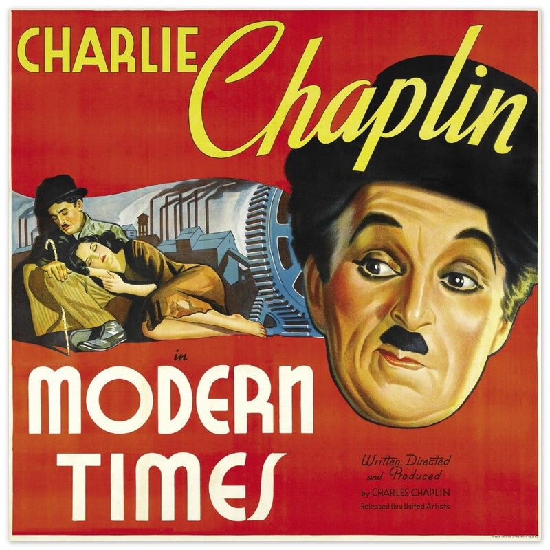 Charlie Chaplin Modern Times movie poster.