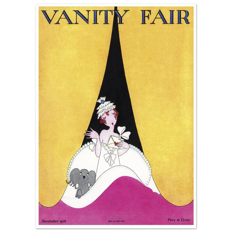 Vanity Fair vintage illustration cover by Anne Harriet Fish. Love letters.