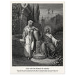 Gustave Dore The Bible engraving print . Jesus and the woman of Samaria illustration .