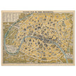 Paris city vintage map of 1922 by L Guilmin