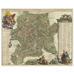 Antique city map of Rome in Italy XVIII Century by Johan Baptiste Homann.