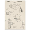 Vintage revolver patent by C P O'Neill.