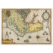 Ancient map of Virginia by Theodor de Bry XVI Century.