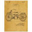 Vintage motorcycle patent by William S Harley founder of harley davidson.