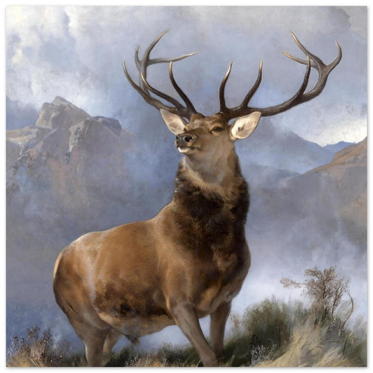 The Monarch of the Glen, Edwin Landseer, 1851. Red deer in the Highlands Scotland.