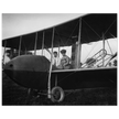 Katharine Wright aboard the Wright Model HS vintage aircraft