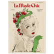 La Mode Chic old vintage fashion magazine cover from the 40s. 1947.