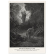 Gustave Dore The Bible engraving print . Adam and Eve driven out from Eden.