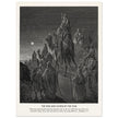 Gustave Dore The Bible engraving print . The Wise men guided by the star illustration.