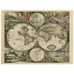 Ancient old world map of 1689 by Gerard van Schagen.