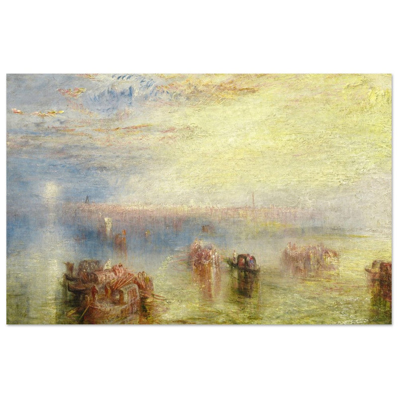Approach to Venice by Joseph Mallord William Turner. Antique abstract painting of Venice Italy.