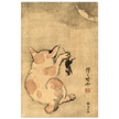 Cat with mouse poster reproduction  Creator: Kawanabe Kyosai  1870