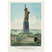 The Statue of Liberty New York City travel vintage poster .