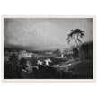 John Martin Paradise Lost Heaven – the Rivers of Bliss. Vintage mezzotint engraving .