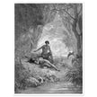 Gustave Dore Paradise Lost engraving . Adam and Eve in Eden.