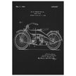 Vintage motorcycle patent by William S Harley founder of harley davidson.