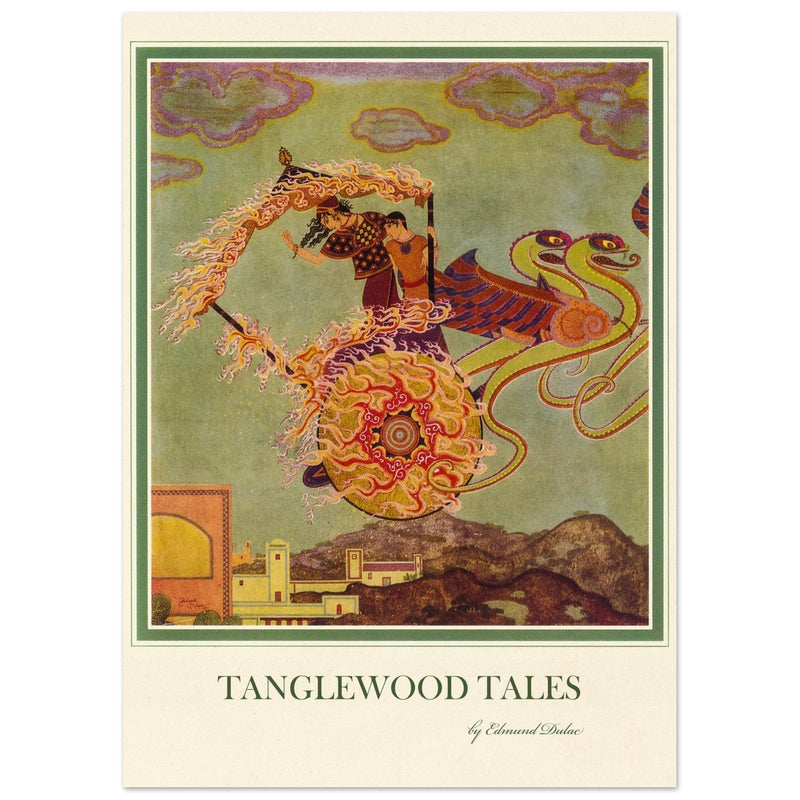 Edmund Dulac Tanglewood Tales illustration. Myth of Phaeton driving the chariot of the sun.