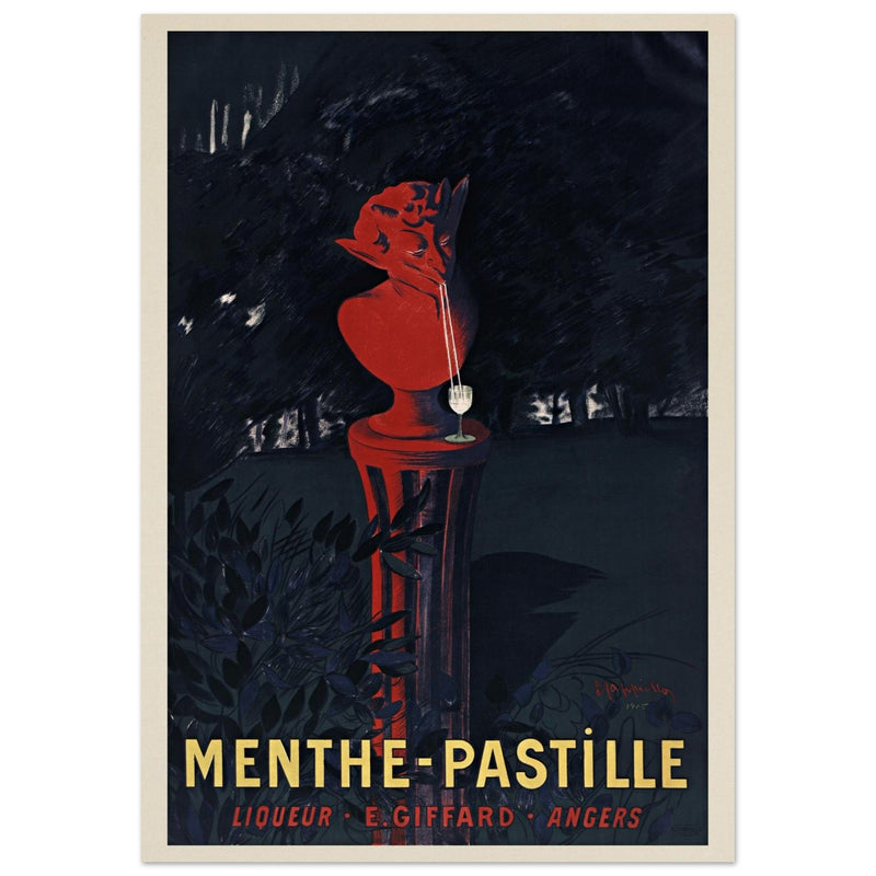 Menthe Pastille Liqueur advertising vintage poster by Leonetto Cappiello.