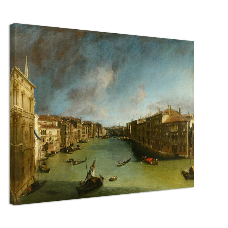 Venice Italy old painting by Canaletto. The Grand Canal from Palazzo Balbi towards the Rialto.