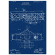 Flying machine patent 1906 by the Wright brothers. Vintage airplane.