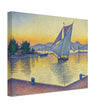 Paul Signac Le Port au soleil couchant, Opus 236 Saint Tropez painting