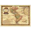 Ancient map of America. Old antique american map of the XVIII Century.  and poster