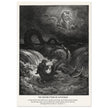 Gustave Dore The Bible engraving print . The destruction of Leviathan illustration .